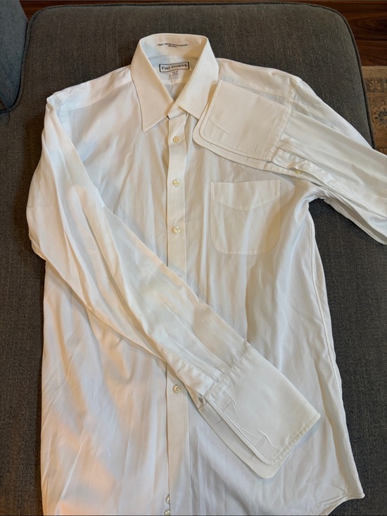 Paul Fredrick Other - Paul Fredrick White Men's Dress Shirt with Spread Collar